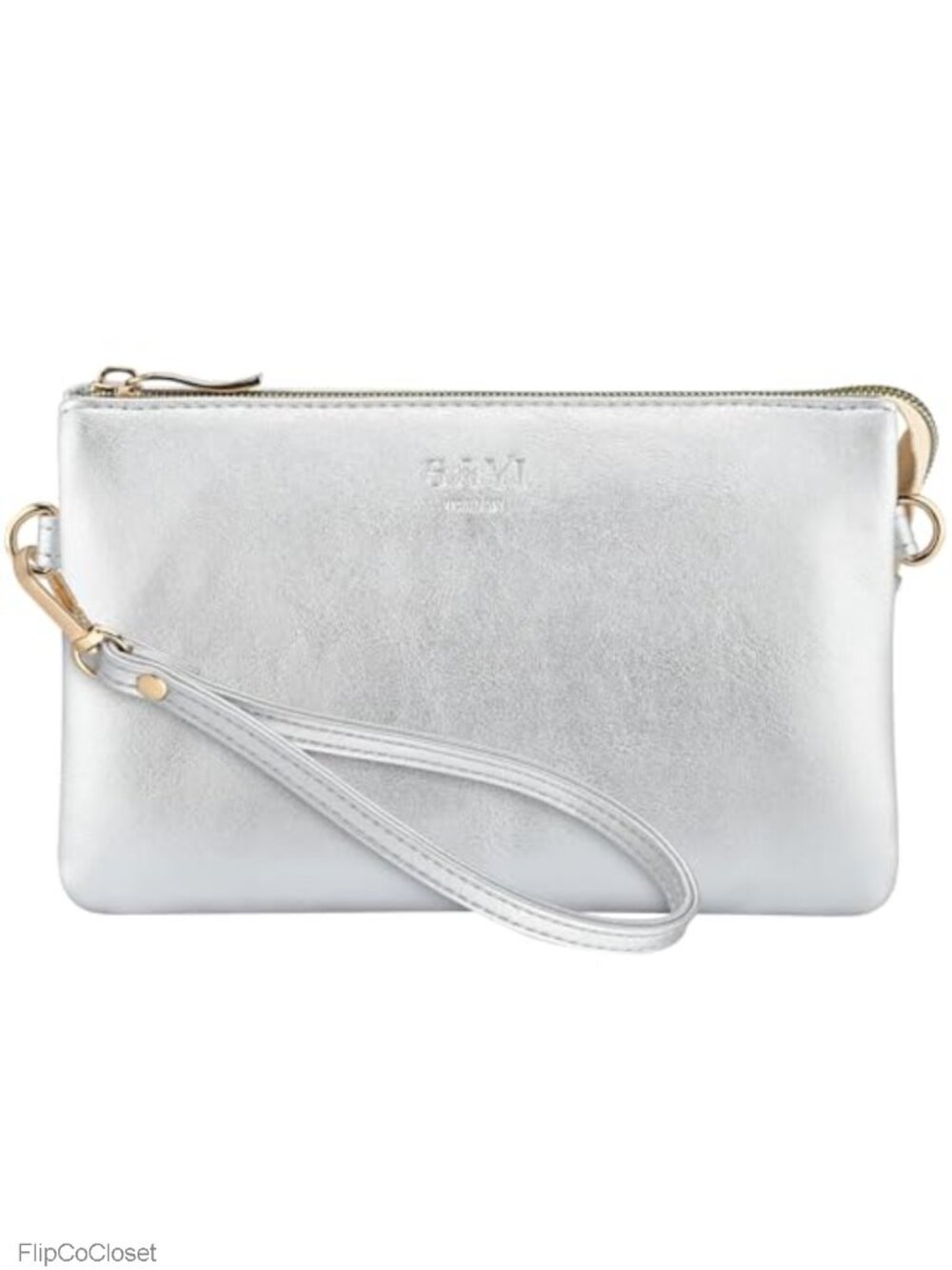 Faux Leather Wristlet Clutch Crossbody Small Bag